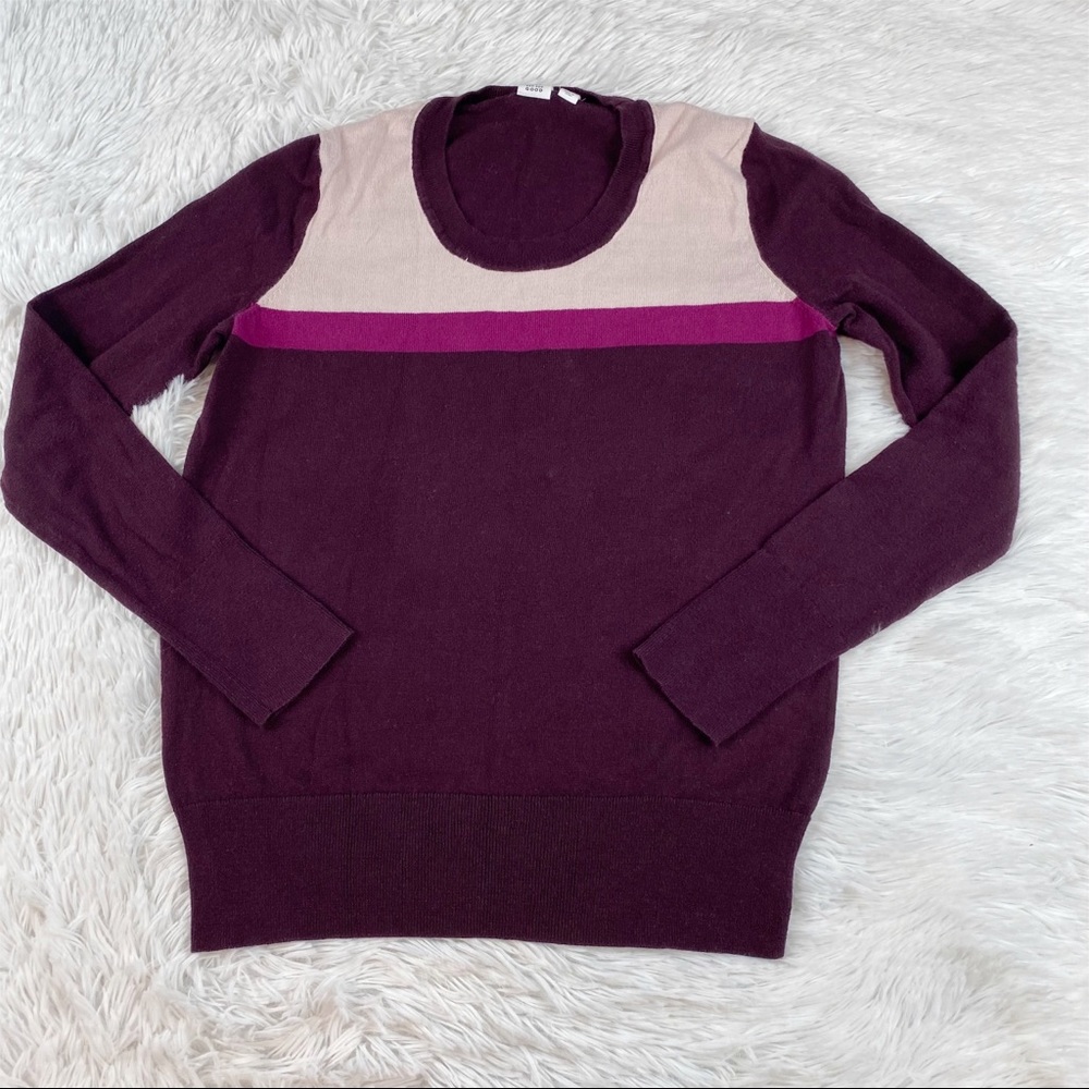 Gap long sleeve‎ crew neck colorblock pullover sweater